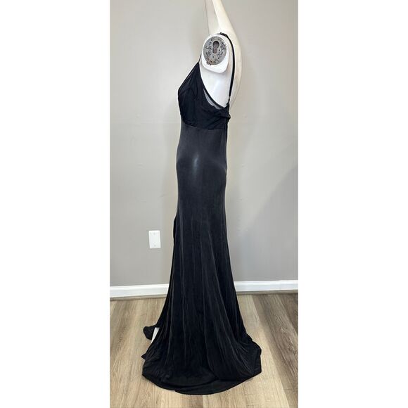 Versace Jeans Couture BLACK Spaghetti strap dress US 6 $675 - Picture 8 of 13